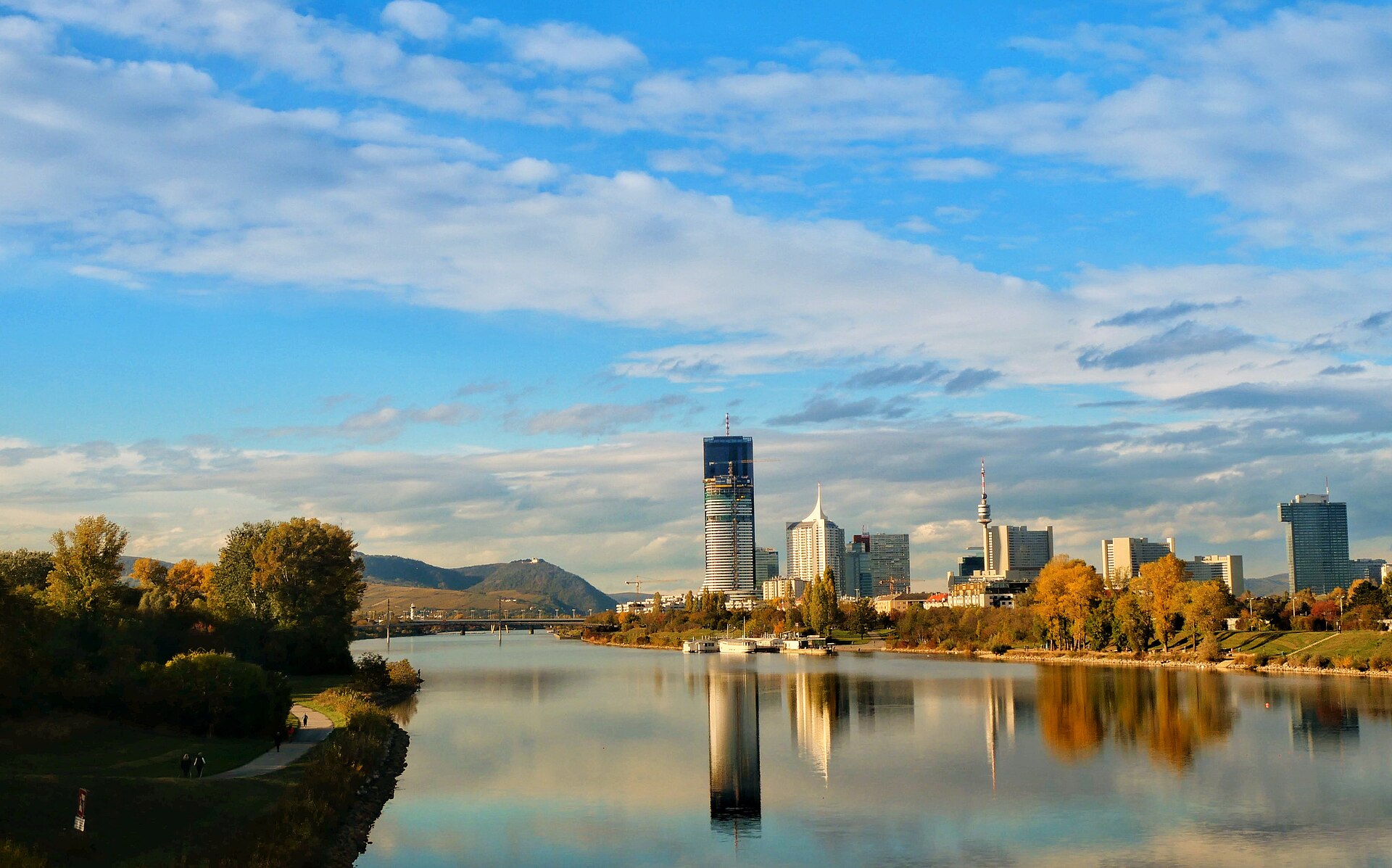 Skyline von Wien an der Donau